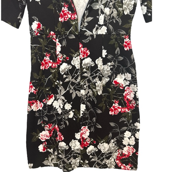 Banana Republic Women’s Floral Print 3/4 Sleeve Pleat Waist Sheath Dress, Size 4 - Picture 10 of 13